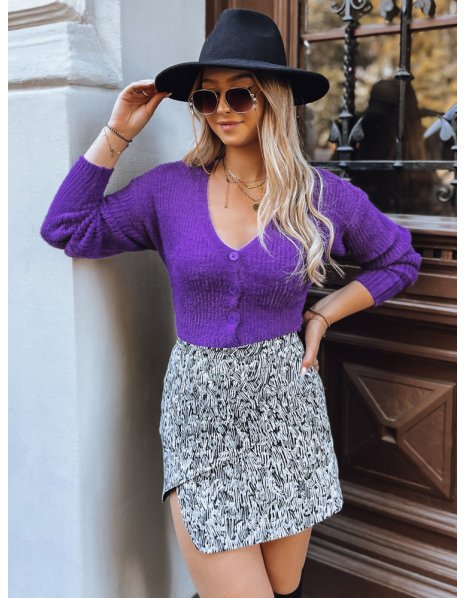 Dámsky rozopínateľný sveter Lily fialový