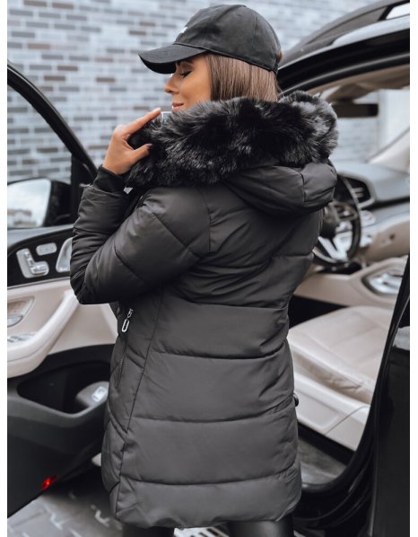 Zimná dámska čierna prešívaná bunda Nexus