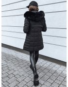 Zimná dámska čierna prešívaná bunda Lelisia