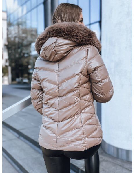 Zimná dámska tmavobéžová bunda Mirial