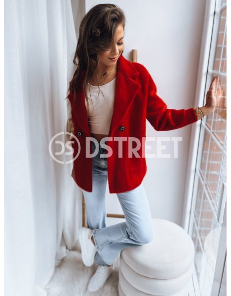 Červený dámsky kabát Creme
