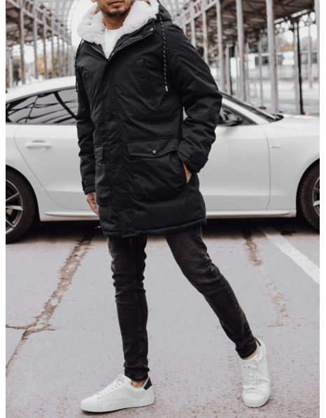 Pánska zimná čierna bunda