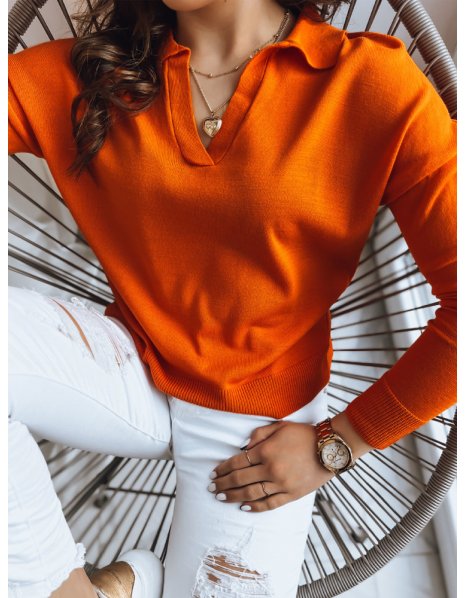 Elegantný sveter v pomarančovej farbe Orbilla