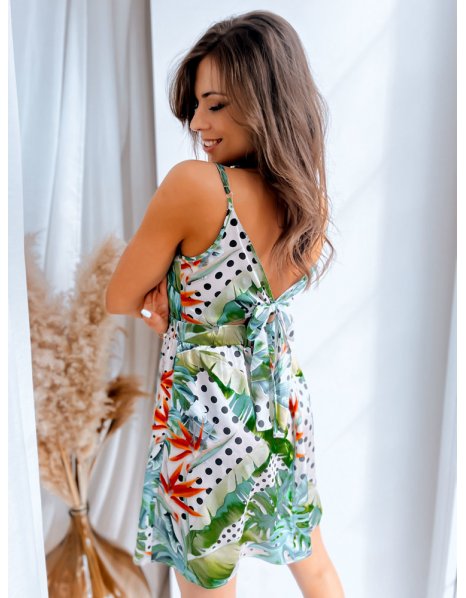 Béžové šaty Tropical