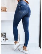 Nohavice dámske džínsové skinny fit Acorn tmavomodré