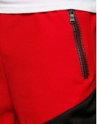 Krátke pánske červené teplákové nohavice