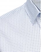 Biela pánska košeľa so vzorom