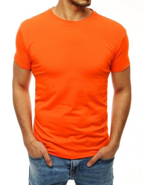 Pánske pomarančové tričko bez potlače