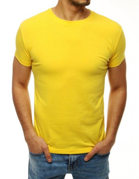 Pánske žlté tričko bez potlače