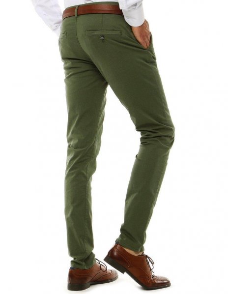 Zelené pánske chinos nohavice