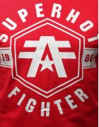 Červené tričko s potlačou SuperHot Fighter