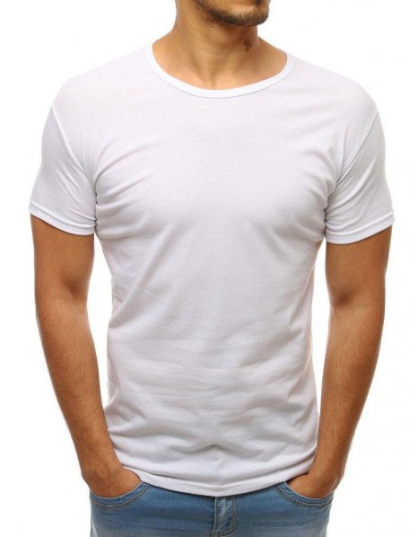 Pánske biele tričko bez potlače
