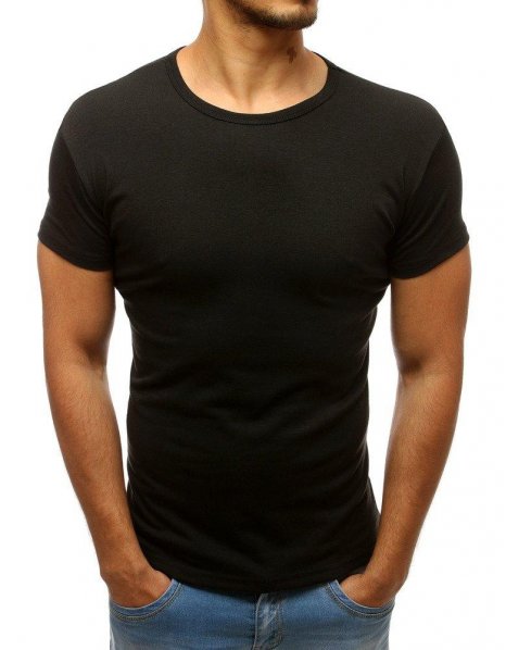 Pánske čierne tričko bez potlače
