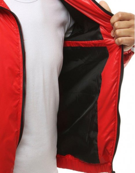 Prechodná bunda s kapucňou v červenej