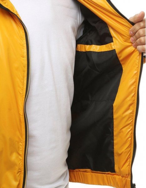 Prechodná bunda s kapucňou v žltej