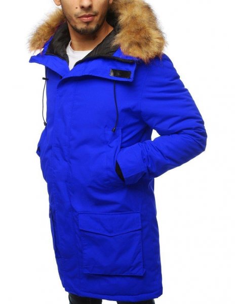 Modrá zimná párka bunda