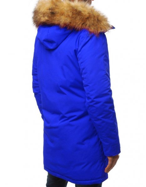Modrá zimná párka bunda