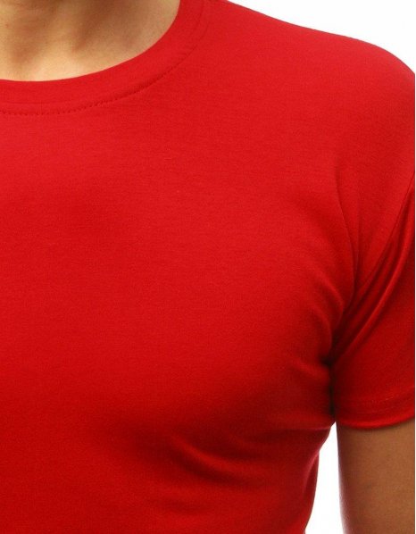 Pánske červené tričko bez potlače