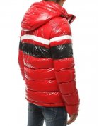Červená zimná bunda s kapucňou