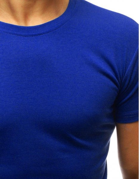 Pánske modré tričko bez potlače