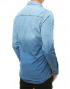 Modrá pánska džínsová košeľa