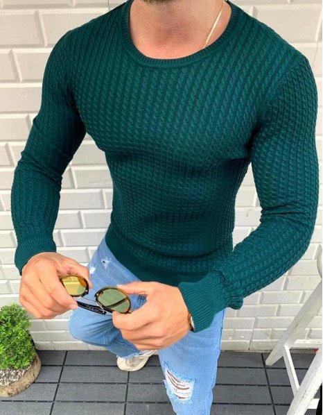 Pánsky zelený sveter