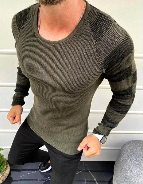 Pánsky khaki sveter
