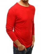 Hladké červené longsleeve tričko