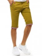 Pánske džínsové žlté kraťasy