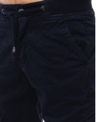 Pánske džínsové tmavomodré jogger nohavice