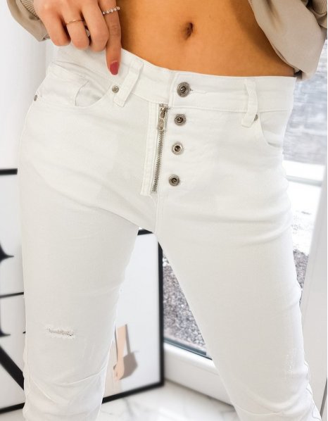Biele dámske džínsové nohavice Vivianne