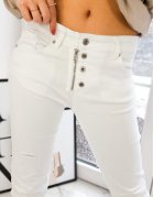 Biele dámske džínsové nohavice Vivianne