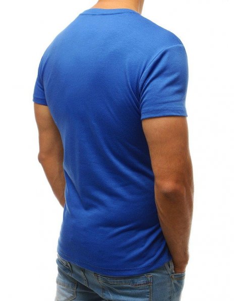 Pánske modré tričko s potlačou
