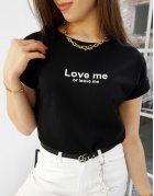 Čierne dámske tričko Love Me