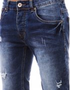 Pánske džínsové tmavo-modré kraťasy