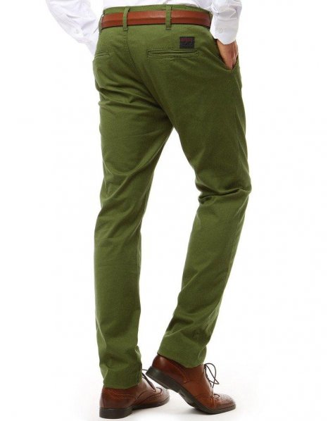 Zelené pánske chinos nohavice