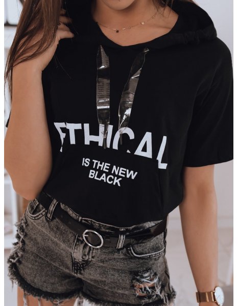 Čierne dámske tričko Ethical