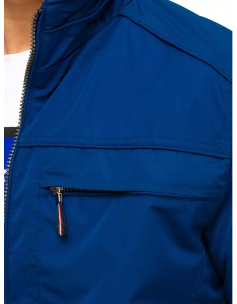 Modrá pánska prechodná bunda
