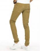Horčicové pánske džínsové nohavice