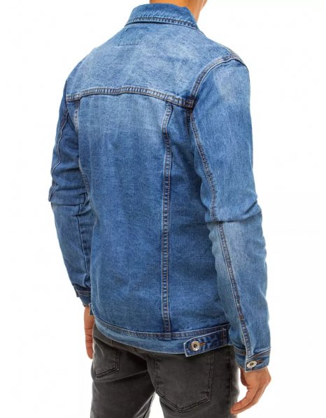 Modrá pánska džínsová bunda