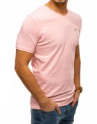 Ružové pánske tričko bez potlače