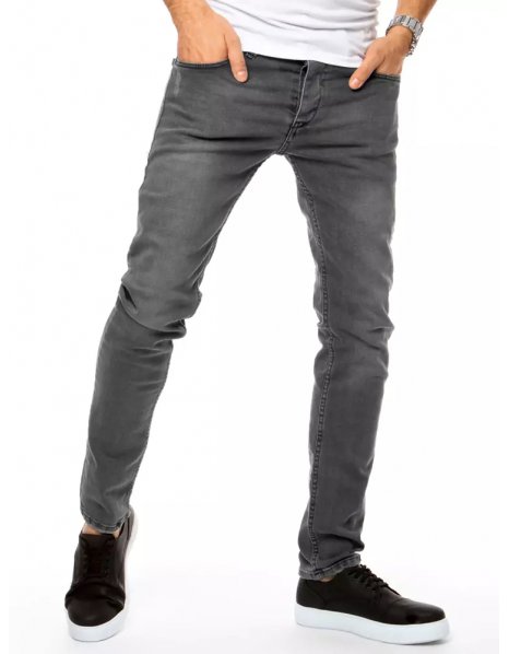 Tmavošedé džínsové pánske nohavice