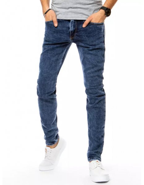 Modré džínsové pánske nohavice