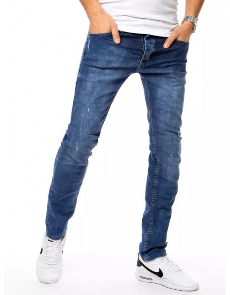 Modré džínsové pánske nohavice