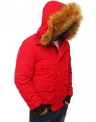 Červená pánska zimná bunda