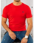 Červene hladké pánske tričko