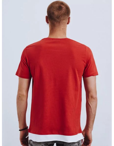 Červené pánske tričko s nášivkami