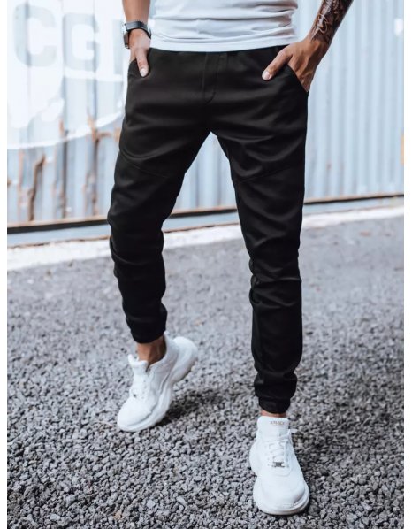 Čierne teplákové nohavice typu jogger