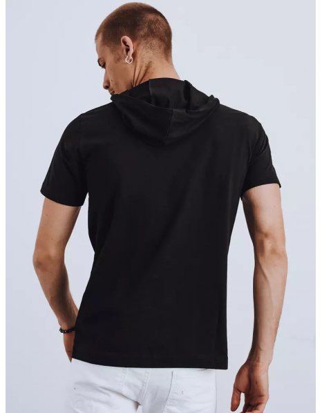 Čierne pánske tričko s kapucňou