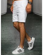 Biele pánske džínsové kraťasy